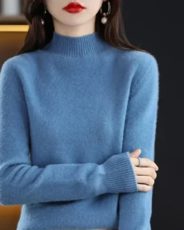 Pull manches longues col montant Ultradoux