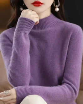 Pull manches longues col montant Ultradoux