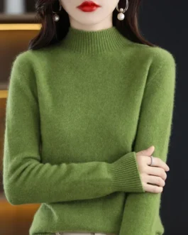 Pull manches longues col montant Ultradoux