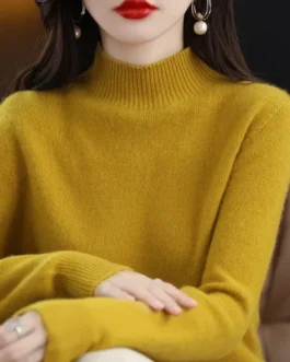 Pull manches longues col montant Ultradoux