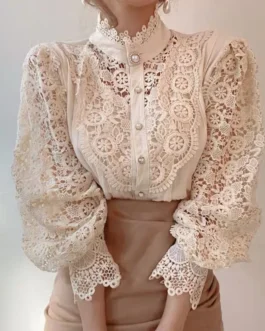 (même couleur, même taille) aliexpress station indépendante français lâche chic bouton industrie lourde dentelle creuse fleur épissage